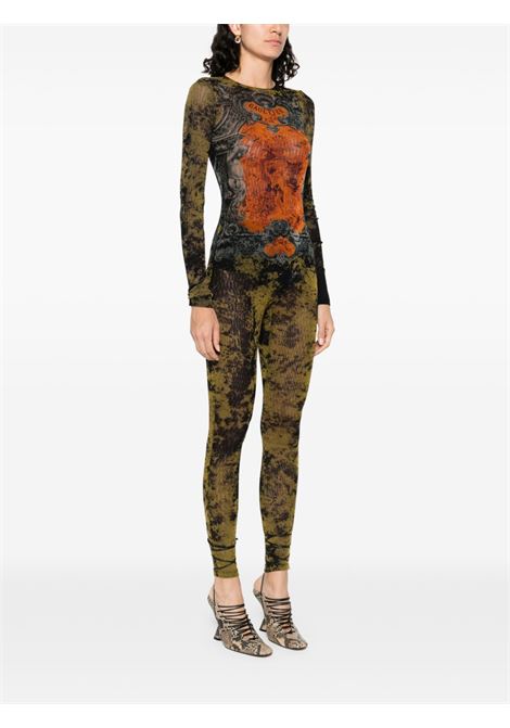 catsuit mesh crew neck printed médaillon donna multicolor JEAN PAUL GAULTIER | 25/03-W-JS001-M006P004115